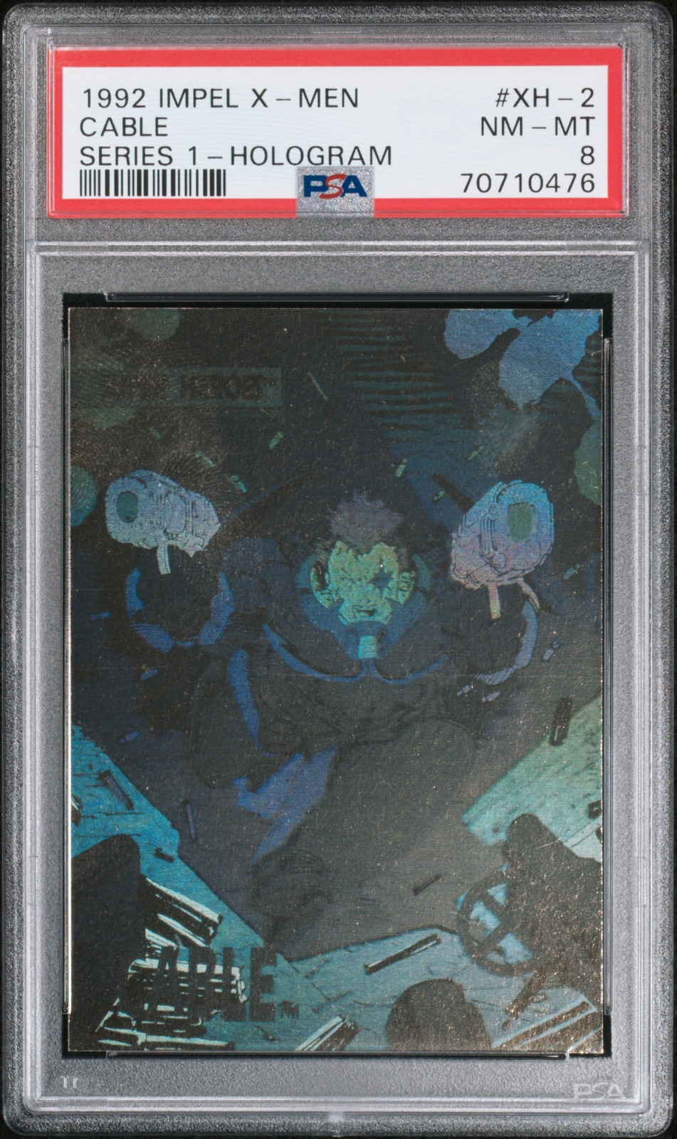 1992 Impel X-Men Series 1-Hologram Cable #XH-2 PSA 8