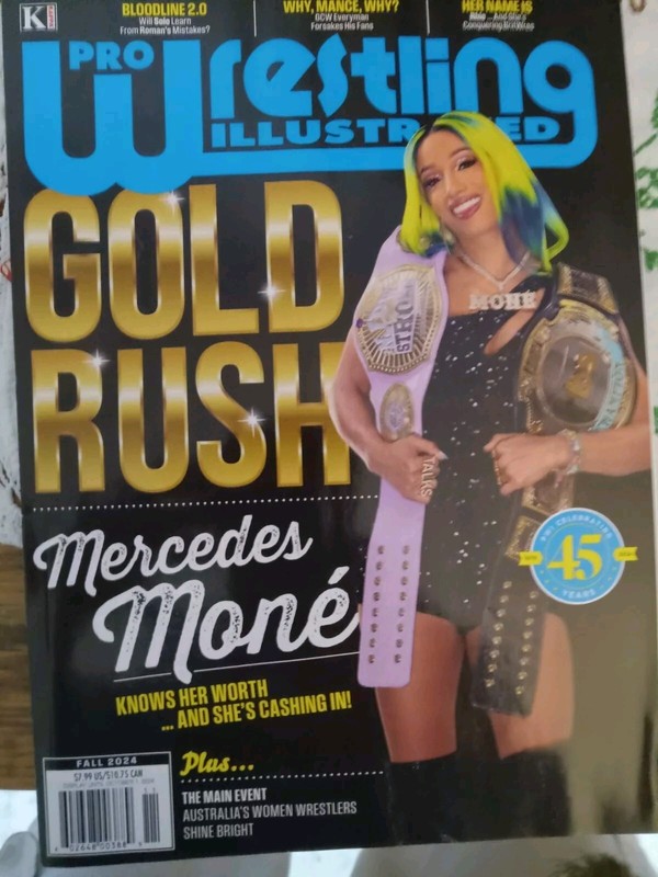PRO WRESTLING ILLUSTRATED - MERCEDES MONE' - FALL 2024 Barcode Dents Some Wrinkl
