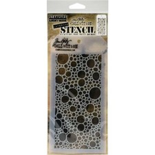 Scrapbooking Crafts Tim Holtz Layered Stencil Bubbles Big Small 4.125" X 8.5"