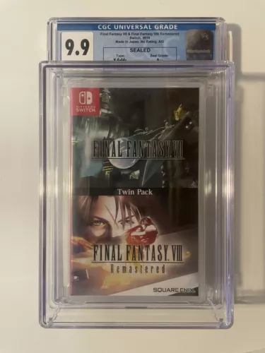Final Fantasy VII VIII Remastered CGC 9.9 A++ Seal Rare No Rating Switch 7 8