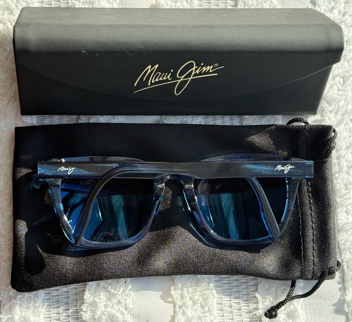 極美品 MAUI JIM SHAVE ICE MJ533-86 ブルーハワイ Maui Jim Shave Ice MJ 533 86 Electric Blue Frame + Blue Hawaii