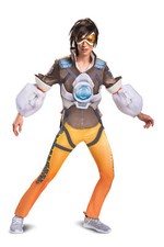 Deluxe Tracer Teen Girls Juniors Costume Size 7-9 NEW Overwatch