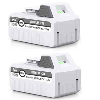 24V 6.0Ah Battery for Snow Joe, Sun Joe 24V iON+ Tools 24BAT-LTX 24VBAT-LTW