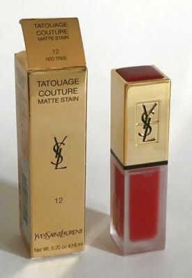 YSL Tatouage Couture Matte Stain Lip Color Lipstick #12 RED TRIBE