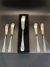 International Silver Gran Royal Butter Spreader Knives 7 Inch Lot of 5