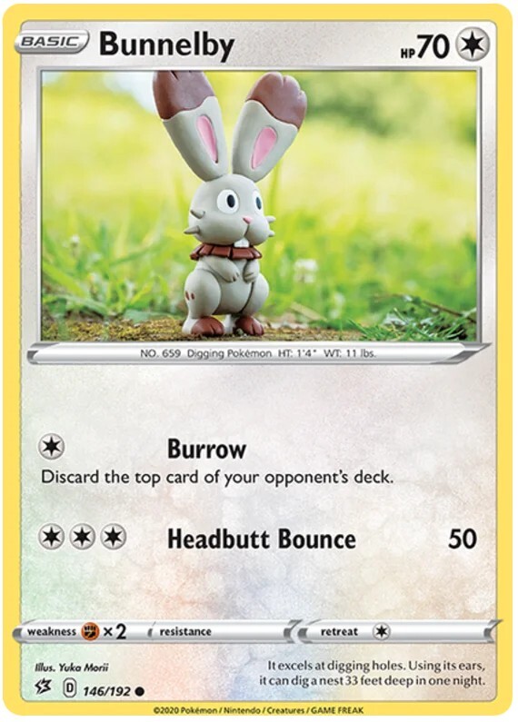 Bunnelby Pokemon TCG Card 146/192