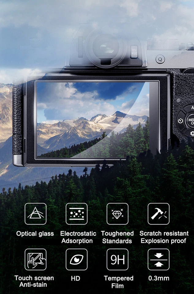 Protetor de tela de vidro temperado para câmera Hasselblad X2D 100C (pacotes com 2+2) - Imagem 3 de 4