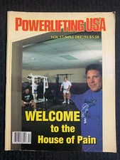 1993 Dec POWERLIFTING USA Magazine v,17 #5 VG 4.0 Welcome to the House of Pain