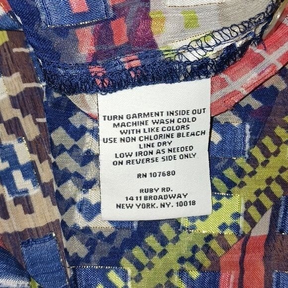 Ruby Rd Women 10P Multicolor Patchwork Blouse But… - image 6