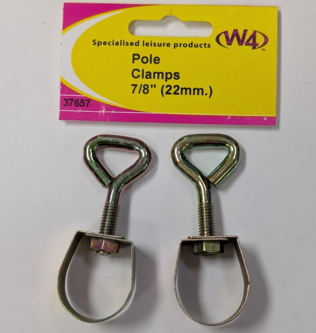 W4 Awning Pole Clamps 7/8"" (22mm) Pack Of 2 for Tent Caravan Camper Motorhome