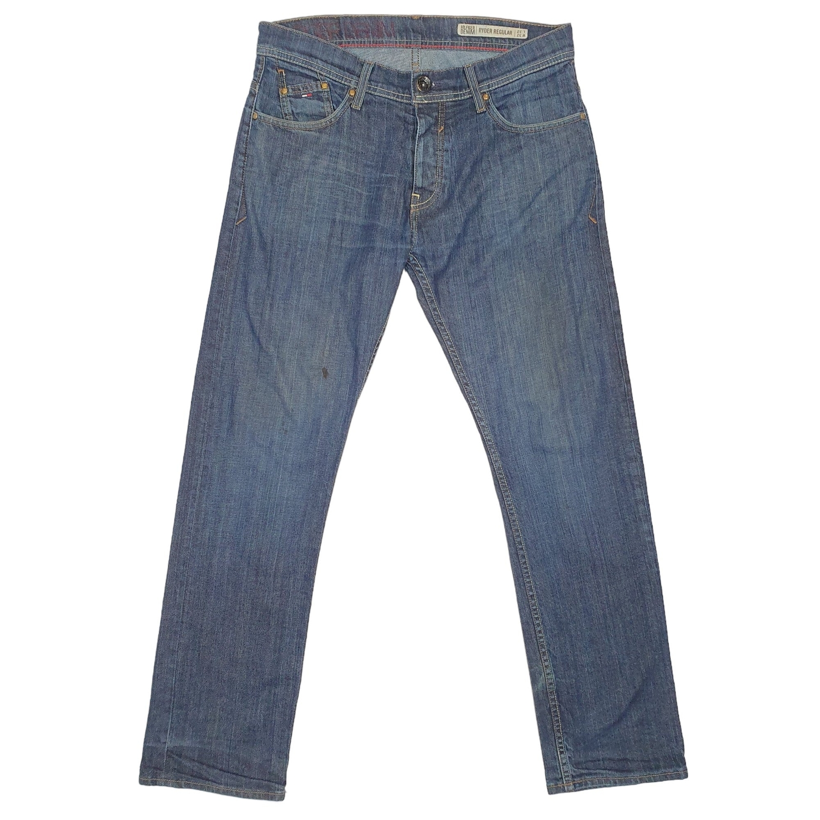 TOMMY HILFIGER  Jeans Regular Fit Blue Denim Trousers Mens Ryder W32 L32 image 2