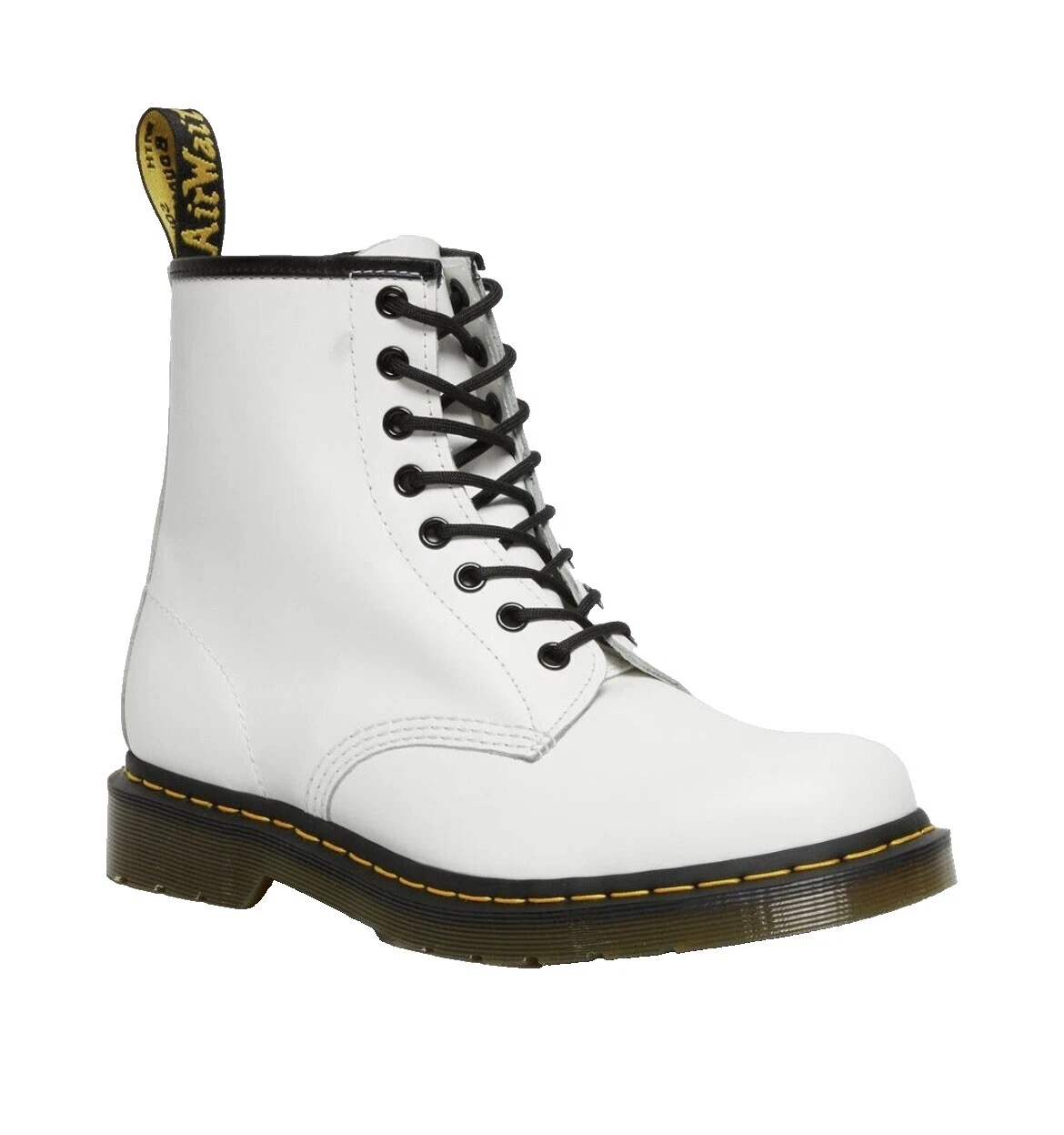 Dr. Martens Leather Upper White Boots for Men