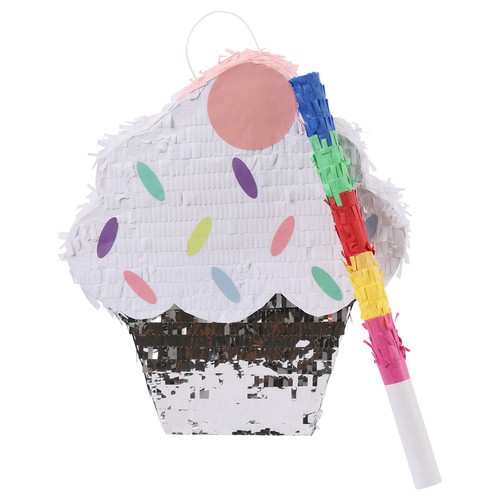 Ice Cream Cake Pinata Holiday Decorations Surprise Candy Party Pinata With Stick - Picture 5 of 18