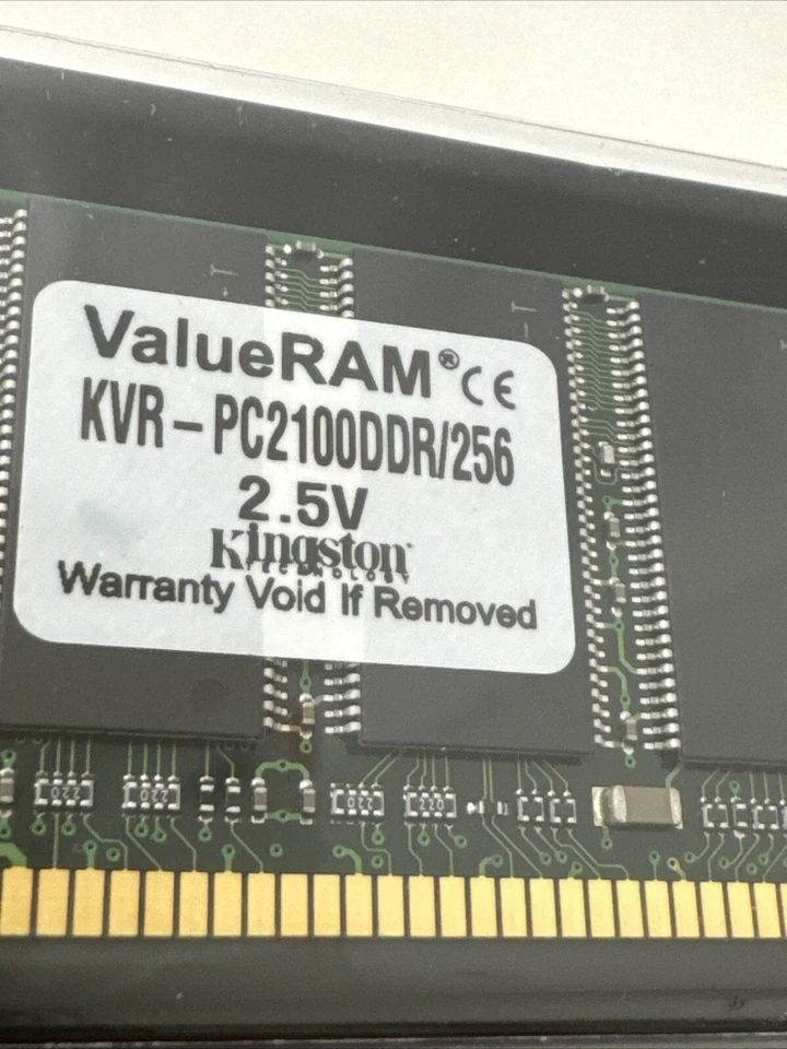 Kingston KVR-PC2100DDR/256 256MB DDR-266 184 Pin DIMM PC2100 NON-ECC NOS - Image 3 of 4