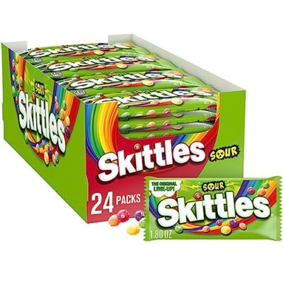 SKITTLES Sour Summer Chewy Candy Bulk Assortment, 1.8 Ounce  Assorted Styles 