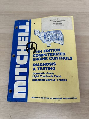 Mitchell 1984 Edition Computerized Engine Controls Diagnosis & Testing Manual