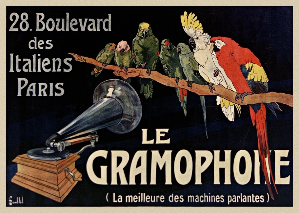 POSTERSANDCO GRAMOPHONE Ruqe - POSTER HQ 50x70cm d'une AFFICHE VINTAGE
