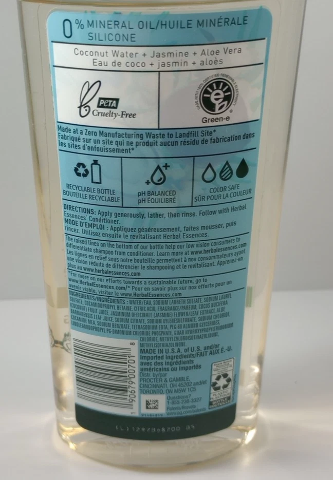 15 Herbal Essences - Hydrate SHAMPOO - Coconut Water & Jasmine 13.5 oz - Image 4 of 4