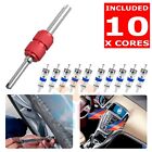 Valve Core Removal Tool + 10 Hvac Schrader Valves Durable High-Quality Cores