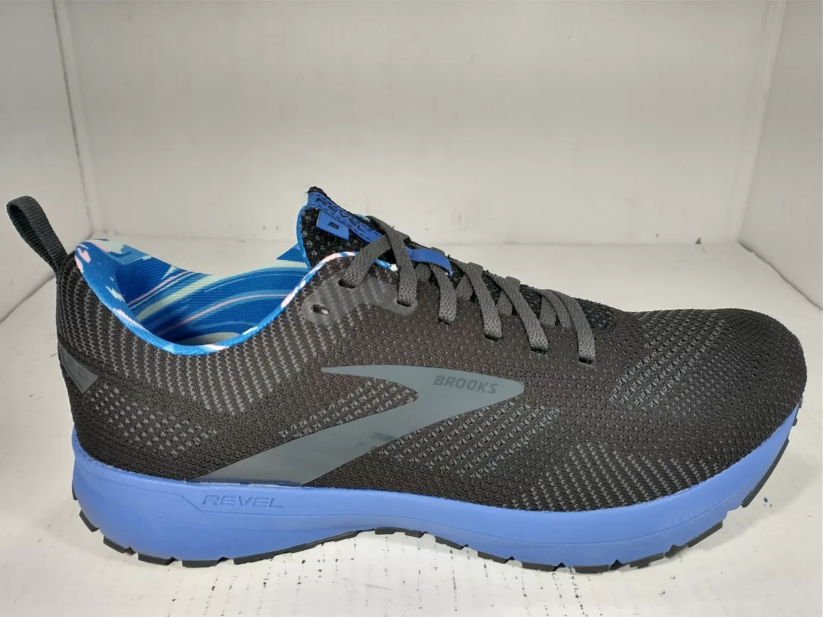 Brooks Revel 5 Men's Road Running Athleiic Shoes Size 12 M Black/ Grey/Blue