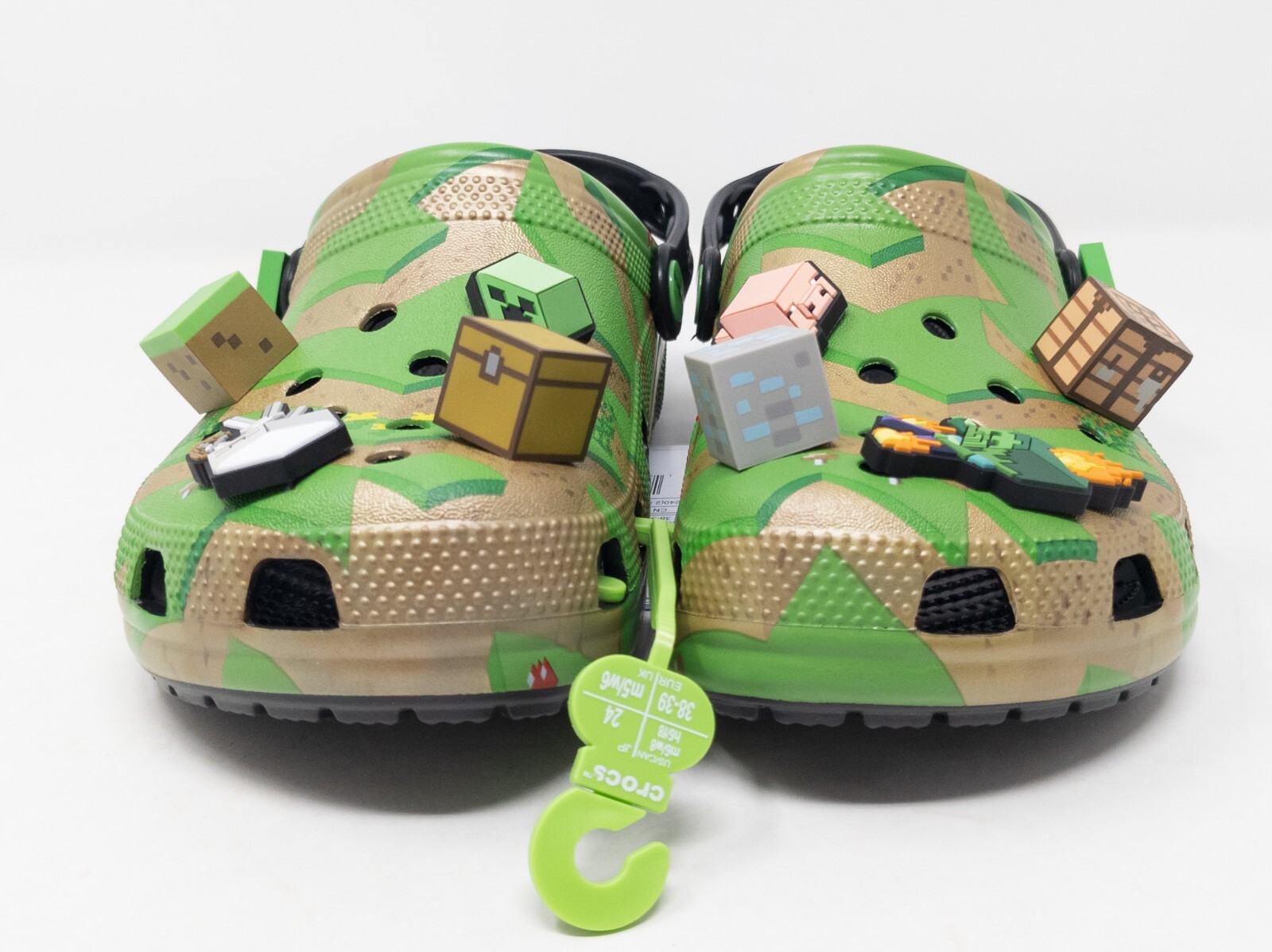 Sz M 6 / W 8 Crocs x Minecraft Elevated Clog Green Brown 208472-90H for ...