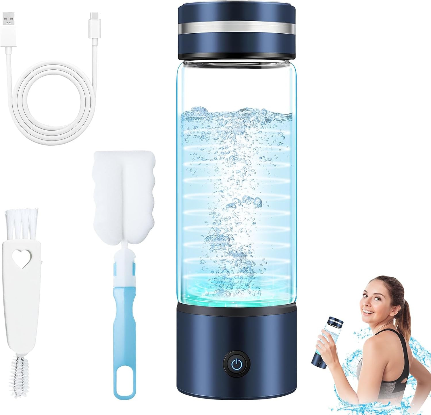 Ionizzatore Acqua Idrogenata in Vetro: Essenza di Purezza 420ml