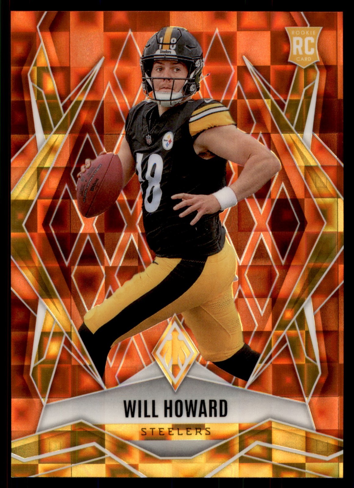 Panini 2025 Phoenix Will Howard #165 Orange Pandora /189 Rookie Steelers