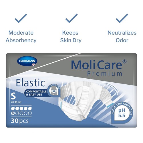MoliCare Premium Incontinence Brief, 6D - Moderate Absorbency Adult Diaper wi... - Picture 5 of 6