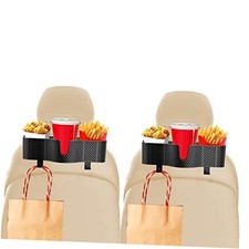 3-in-1 Car Headrest Backseat Organizer with 3.7" Backseat Cup Holder 2-PACKS