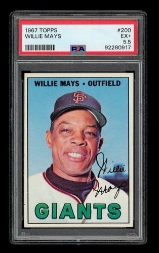 1967 Topps Set-Break #200 Willie Mays PSA 5.5 EX+