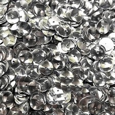 10mm Sequins Silver Metallic Bubble Made in USA