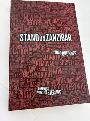 Stand on Zanzibar John Brunner Sci-Fi Hugo Award Winner Paperback Book A32