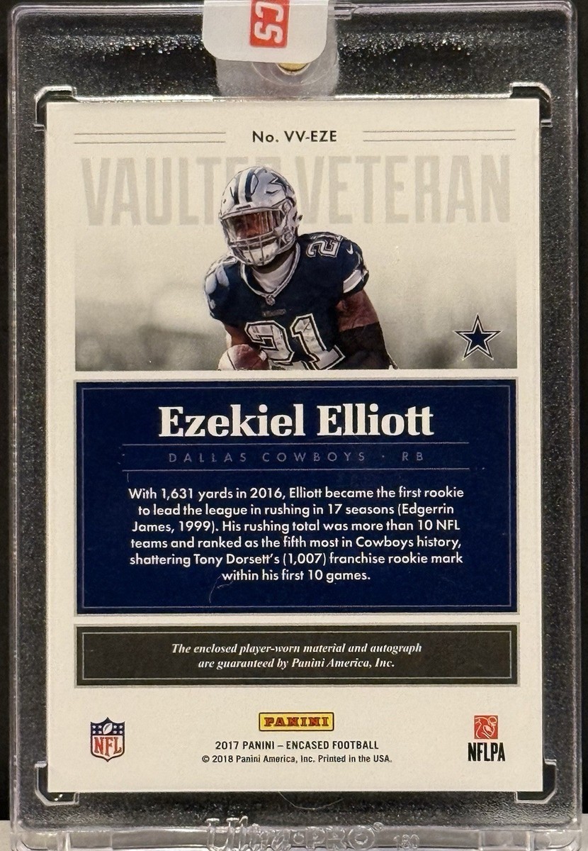 2017 Panini Encased - Ezekiel Elliott - Vaulted Veteran Emerald