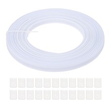 15 Yard 8mm Wide Polyester High Density Corset Boning with 60 Pcs End Cap,White