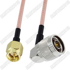 SMA Male Plug to N Type Male Right Angle Connector RF Pigtail Coax Cable RG316