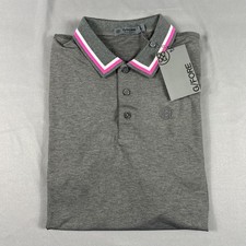 G/Fore G4 Golf Shirt Polo Sleeve Logo Small Gray Polyester Spandex NWT MSRP 120