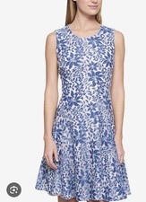 NWT $139 Tommy Hilfiger Blue Floral Lace Dress Size 2P