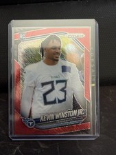 2025 Panini Prizm Red Shimmer Prizm #340 Kevin Winston Jr Rookie RC 49/49 Titans
