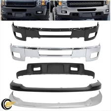 For Chevy Silverado 2500HD 2011-2014 Front Bumper Cover Face Bar Bracket Valance