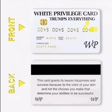 W. Privilege Card Novelty Plastic Credit Card Trump Novelty Joke Funny  Embossed