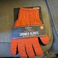 Men  s Own Exfoliating Shower Glover 4 Pack Size XL