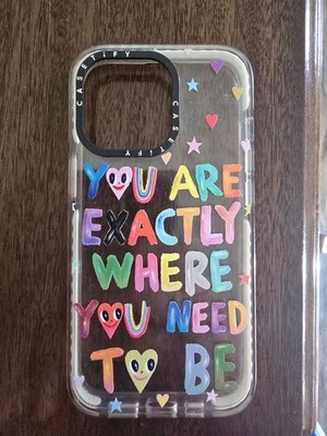 Casetify iPhone 14 Pro You Are Exactly Where You Need To Be Clear Case 