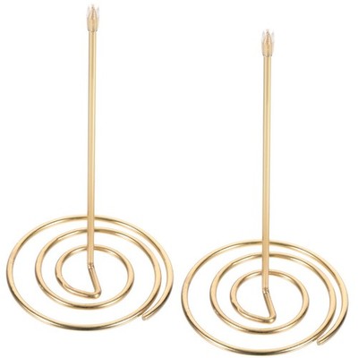  2 Stücke Goldene Menü Summons Gabel Rechnung Dokument Notizen Metall Nadel