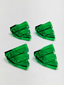 LEGO 1990s Space Police Trans Green Brick Facet Lot of 4 - 2463 6984 6897 6957