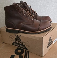 Thorogood 814-4014 Boots 1892 Men 7.5 D Brown CXL Cap Toe Full Grain Leather 