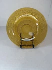 Indiana Daisy Amber Gold 8 1/4” Luncheon Plate Mid Century Depression Glass
