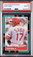 1988 DONRUSS ROOKIES #30 CHRIS SABO PSA 10