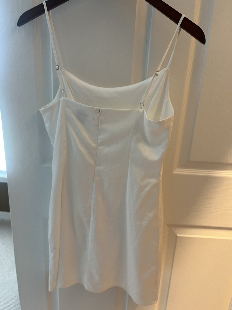 Princess Polly White Satin Silky Mini Dress With Slit Size 4 | eBay Princess Polly White Satin Silky Mini Dress With Slit Size 4 | eBay