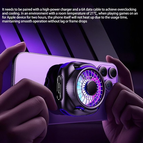 Refroidisseur T??l??phone Double Mode Clip Magn??tique L??ger pour Gaming et Str - Photo 9 sur 10
