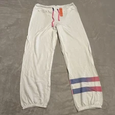 Anthropologie Sundry Ombré Stripe Sweatpants Size 1 Small Pink To Periwinkle NWT